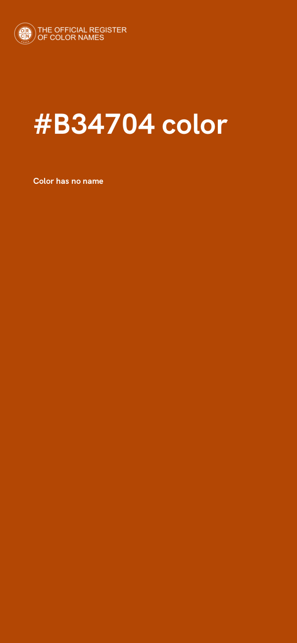 #B34704 color image
