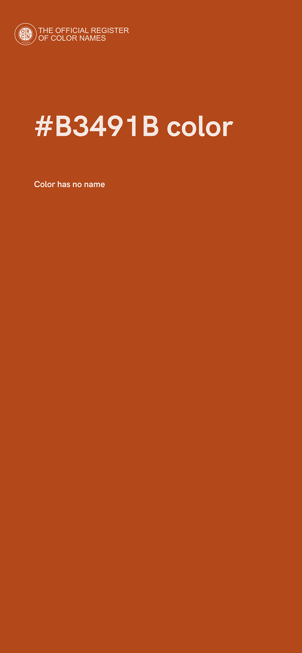 #B3491B color image
