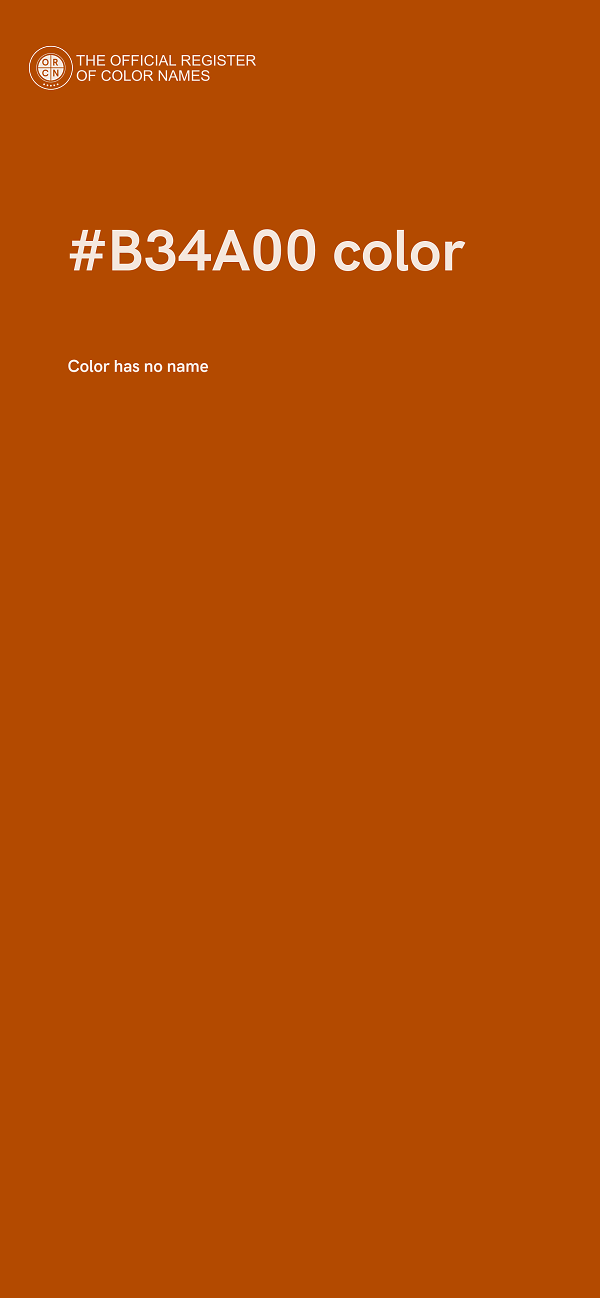 #B34A00 color image