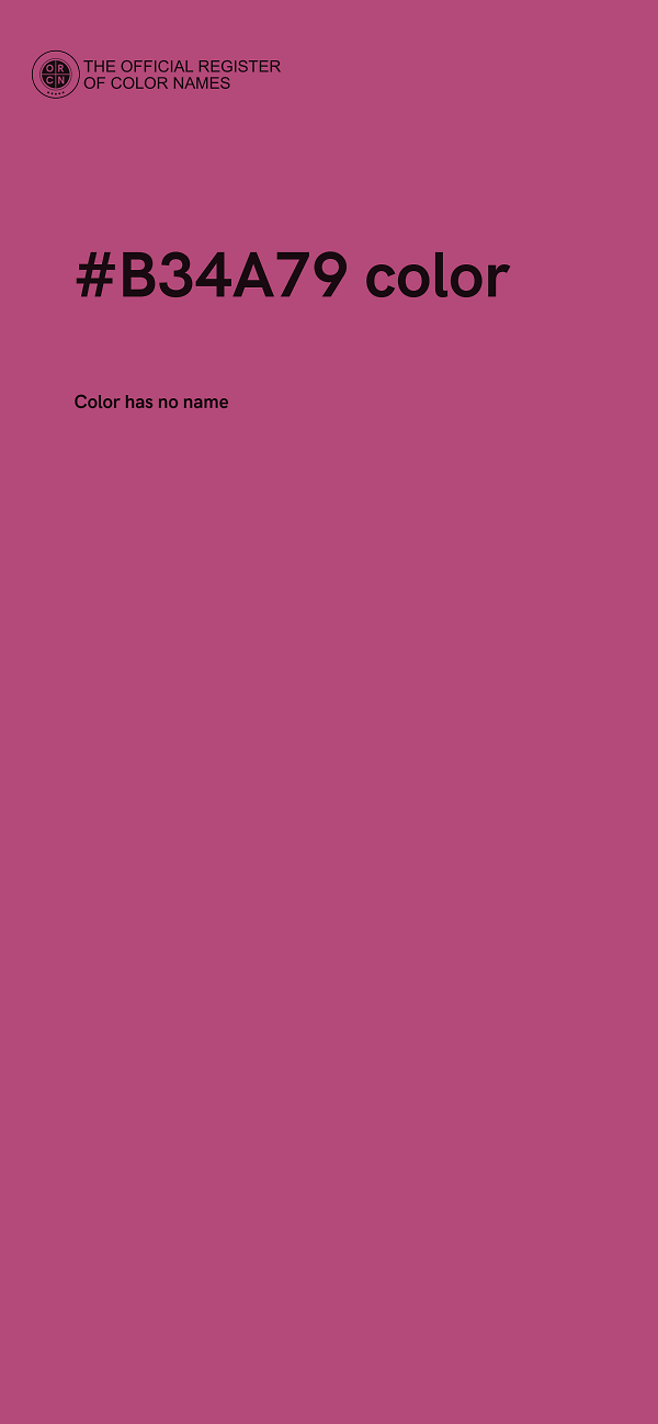 #B34A79 color image