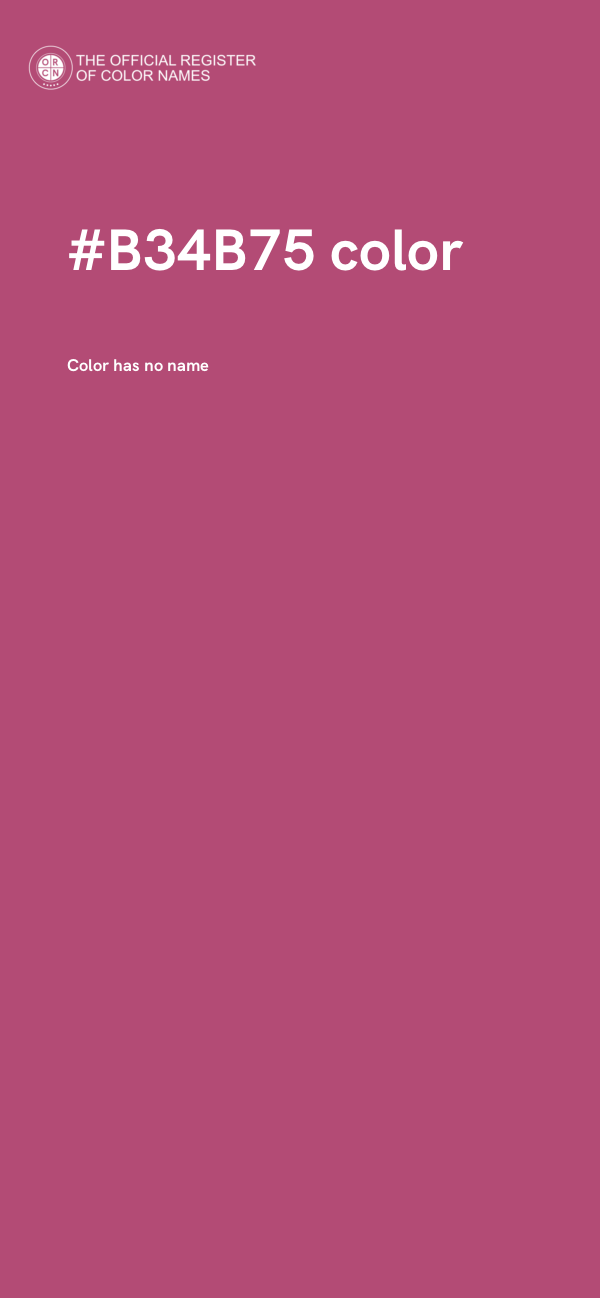 #B34B75 color image
