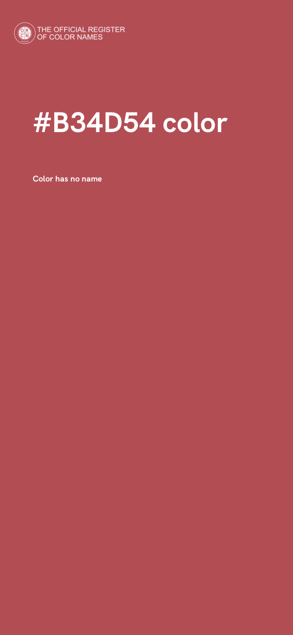 #B34D54 color image