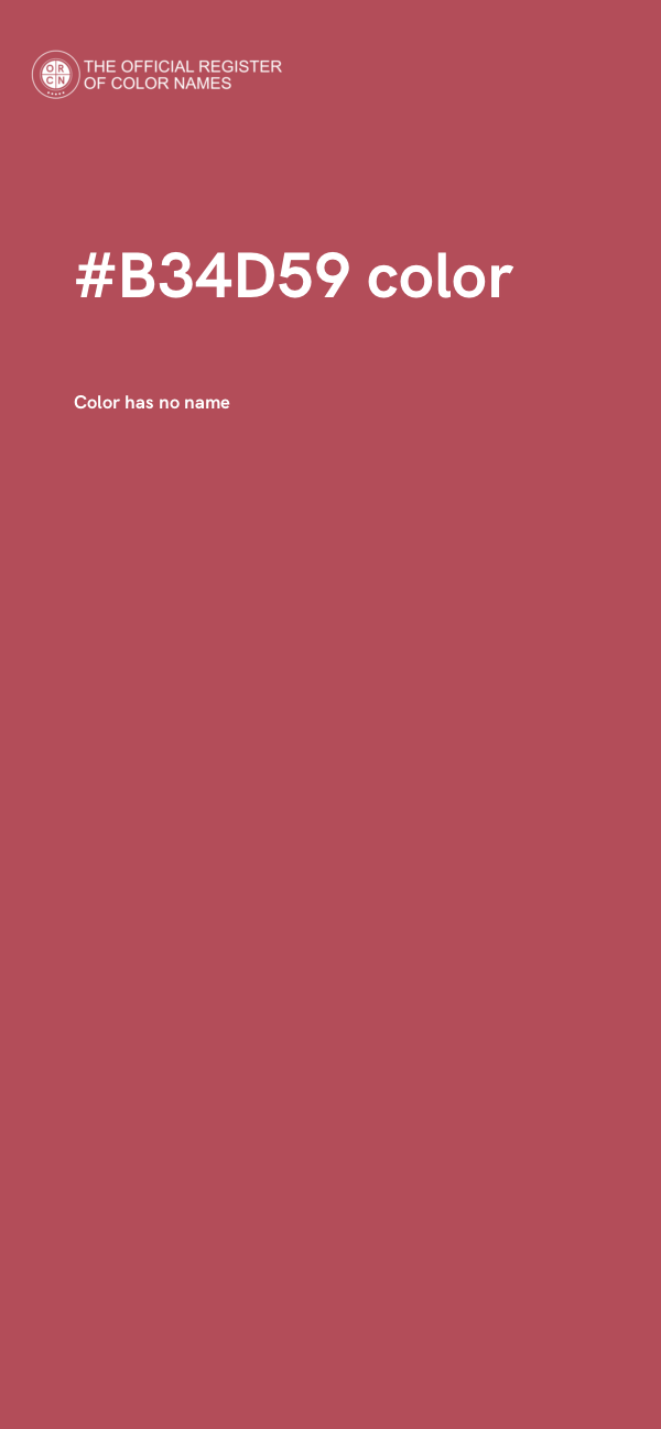 #B34D59 color image