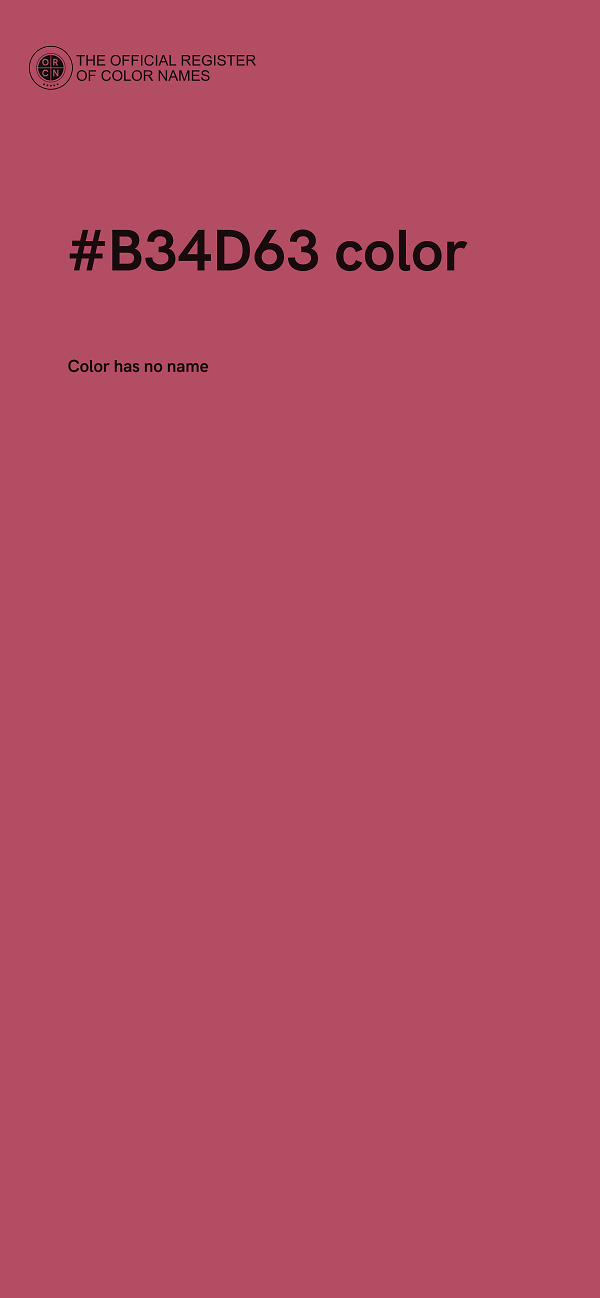 #B34D63 color image