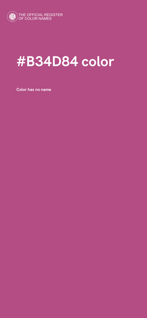 #B34D84 color image