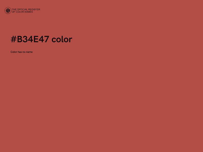 #B34E47 color image
