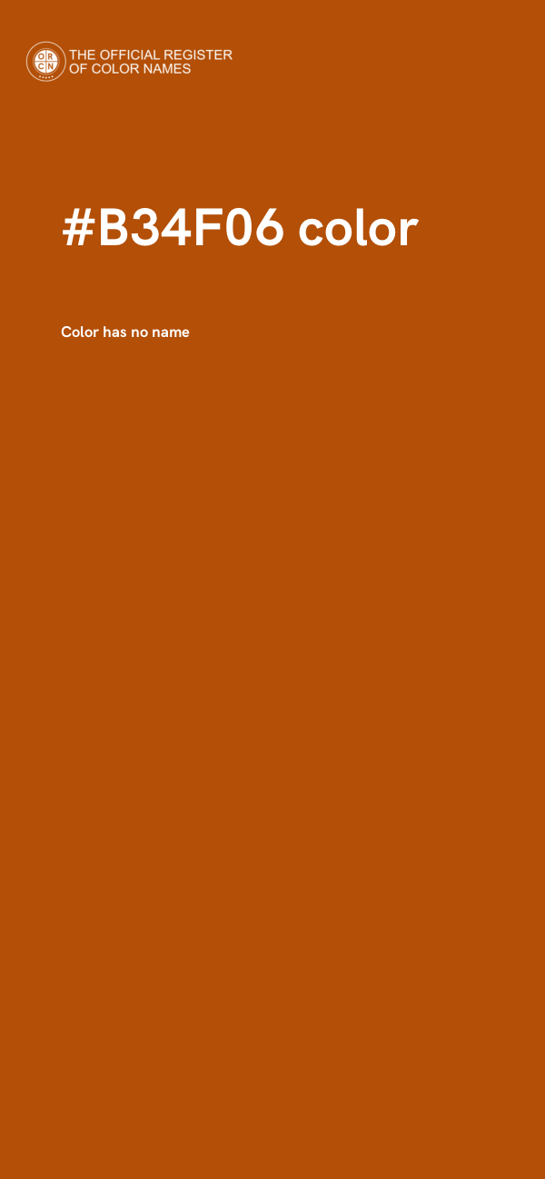 #B34F06 color image