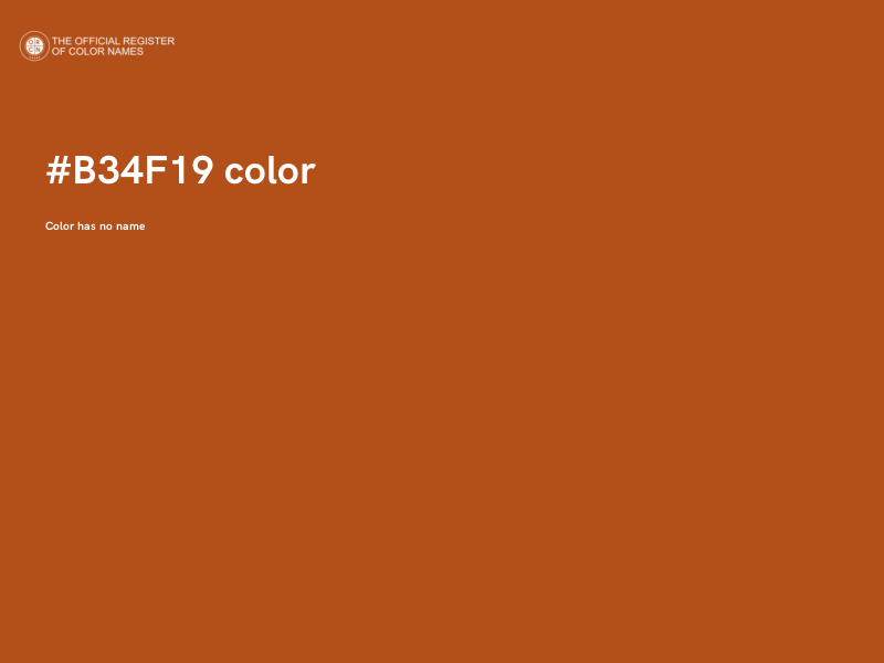 #B34F19 color image