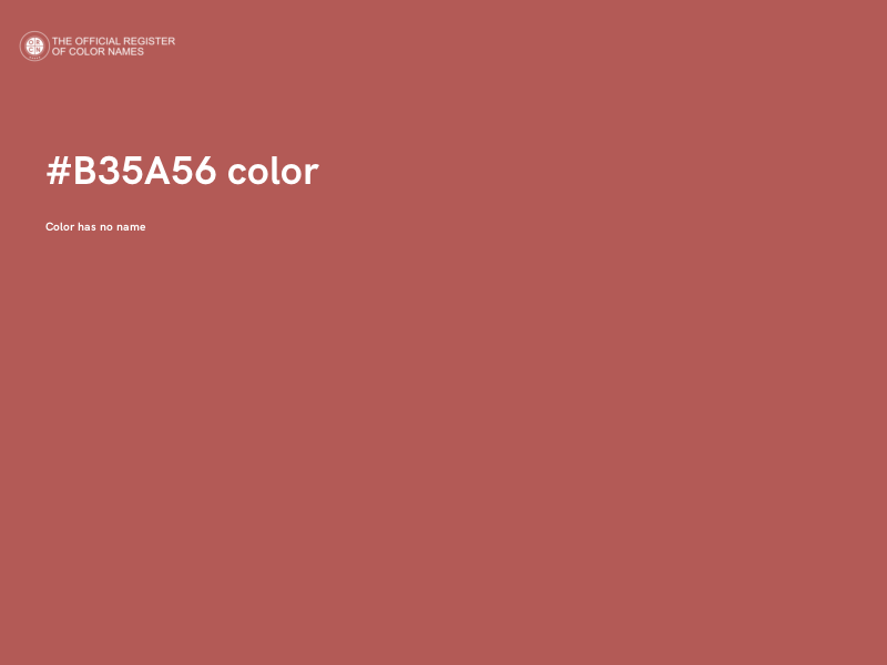 #B35A56 color image