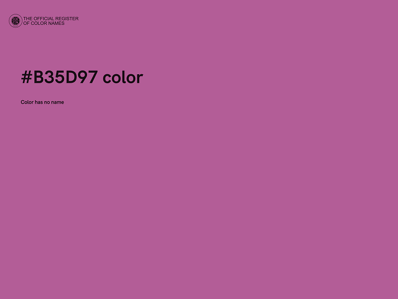 #B35D97 color image