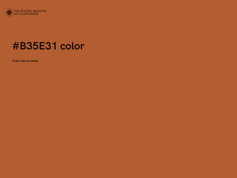 #B35E31 color image