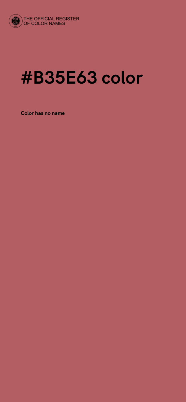 #B35E63 color image