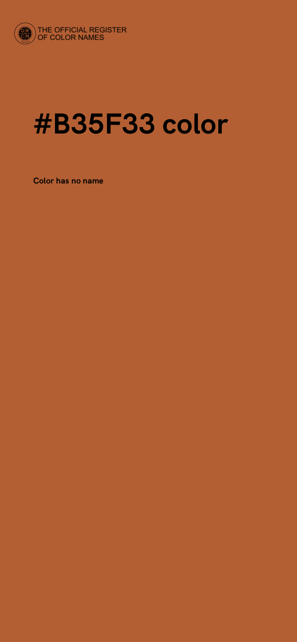 #B35F33 color image