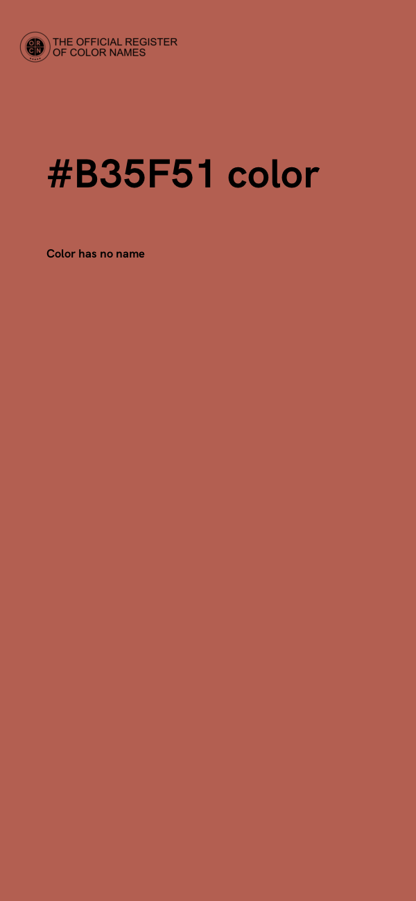 #B35F51 color image