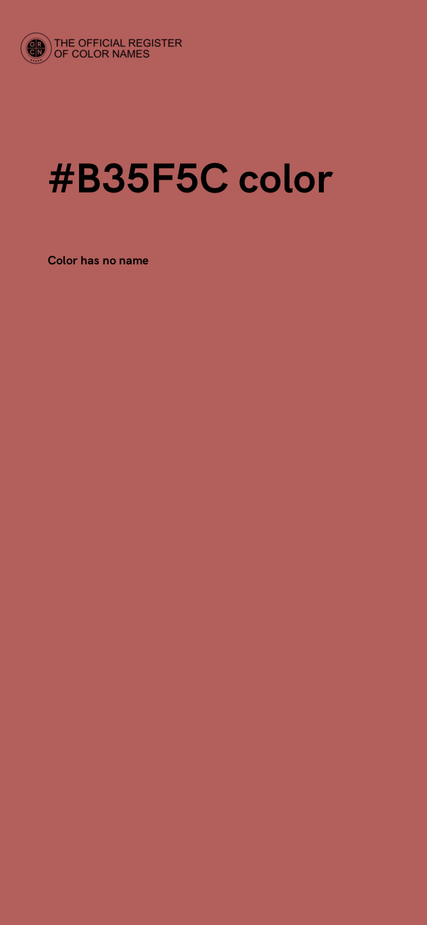 #B35F5C color image