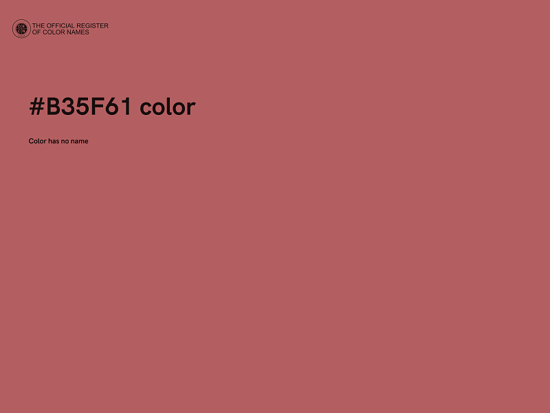 #B35F61 color image