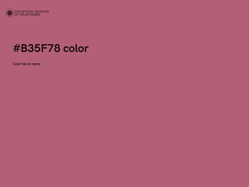 #B35F78 color image