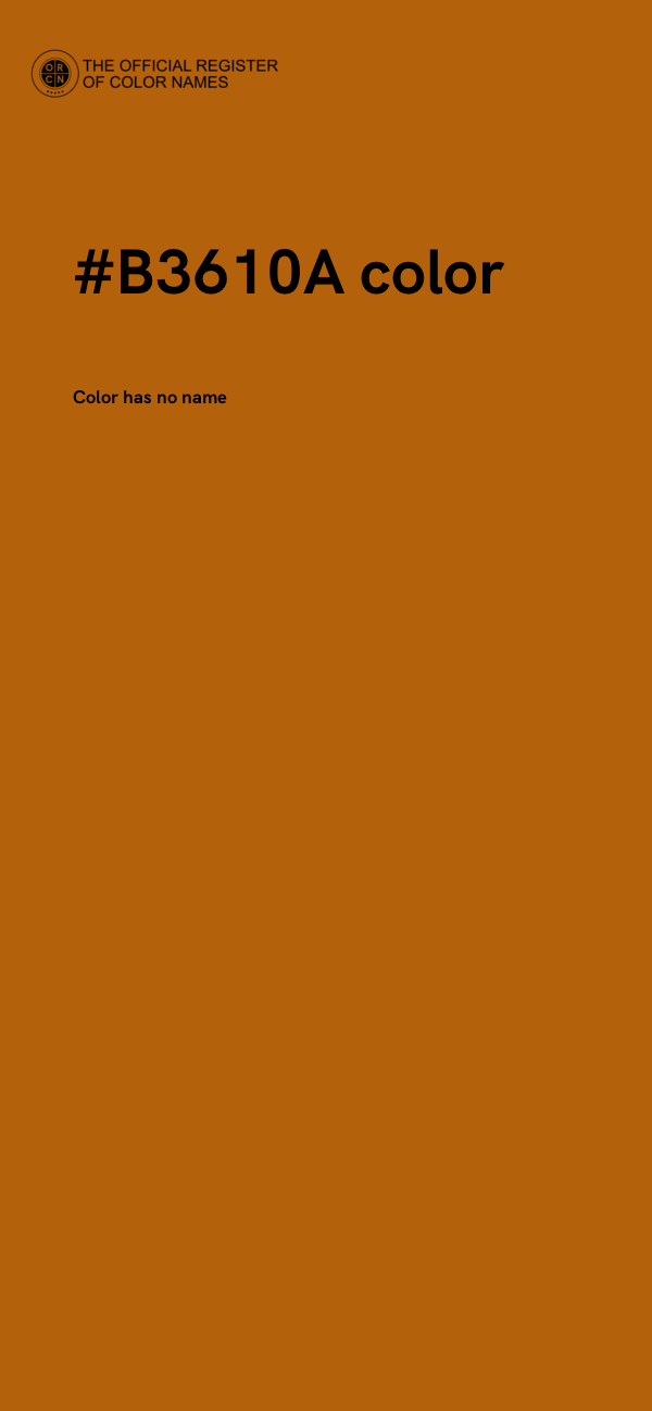#B3610A color image