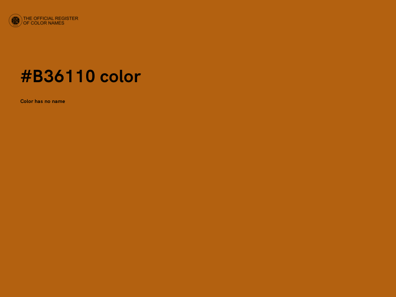 #B36110 color image