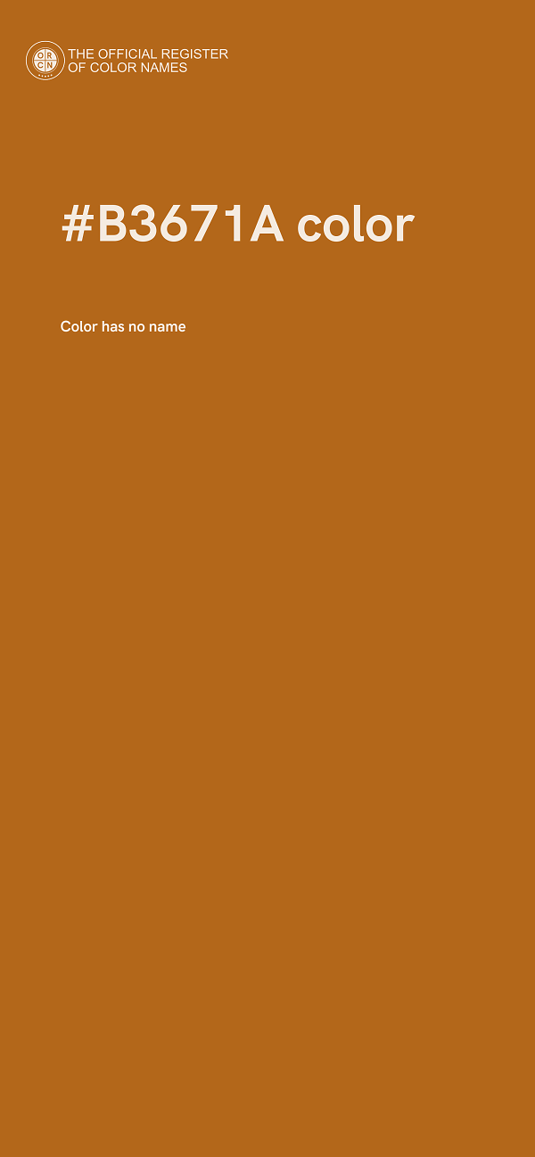 #B3671A color image