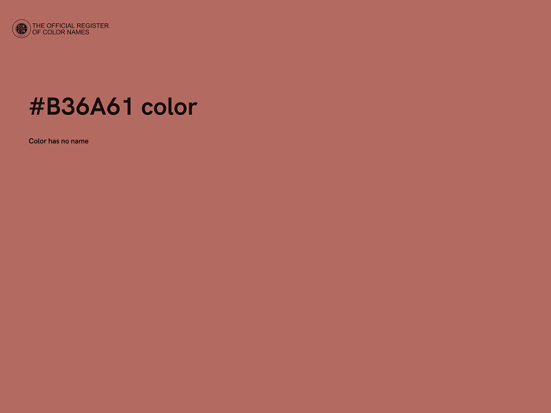 #B36A61 color image