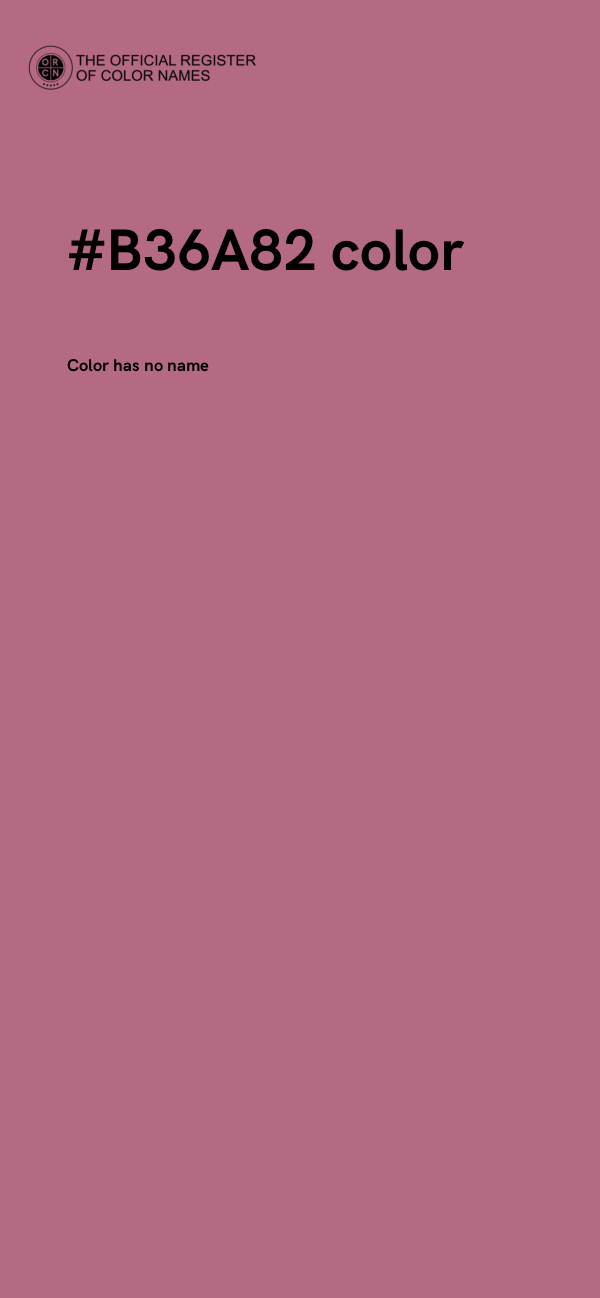 #B36A82 color image