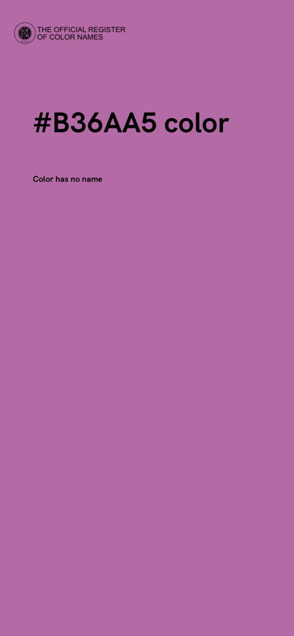 #B36AA5 color image