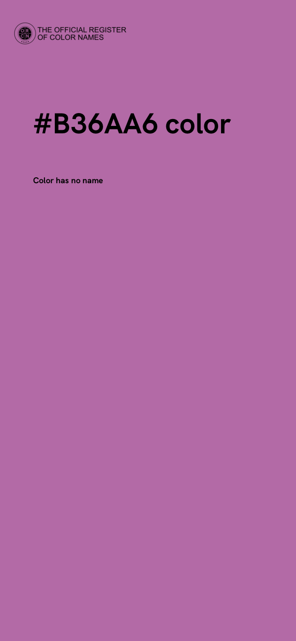 #B36AA6 color image