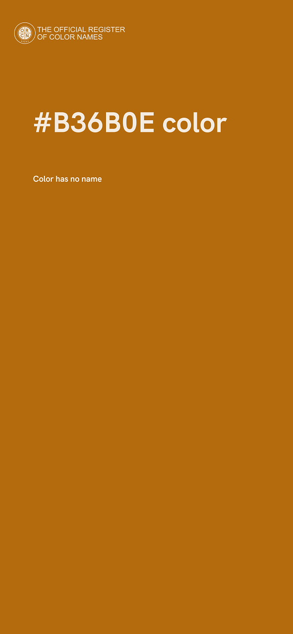 #B36B0E color image
