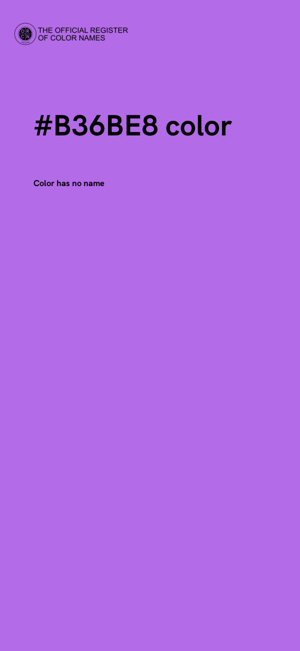 #B36BE8 color image