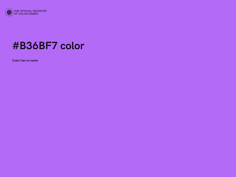 #B36BF7 color image