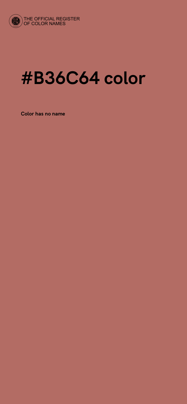 #B36C64 color image