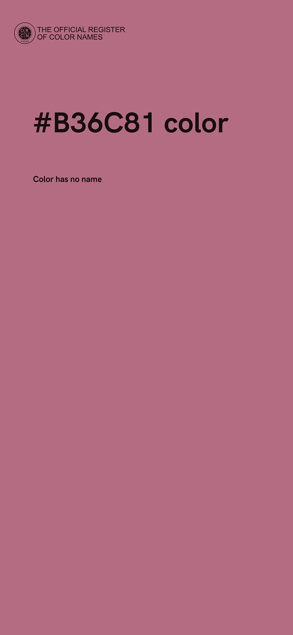 #B36C81 color image