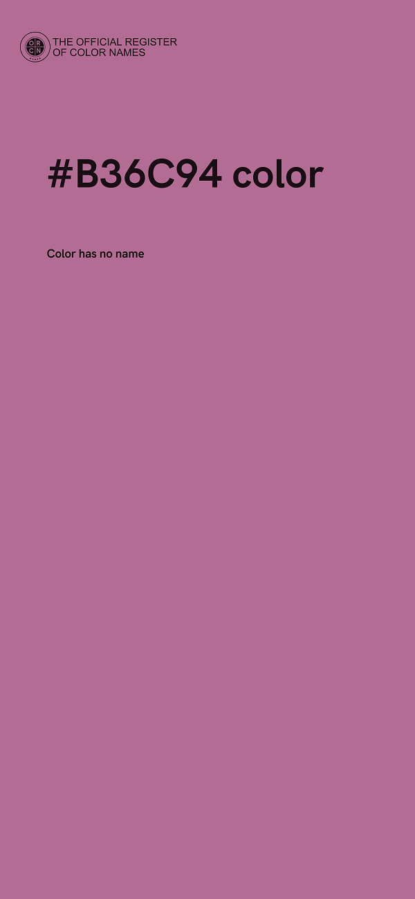 #B36C94 color image
