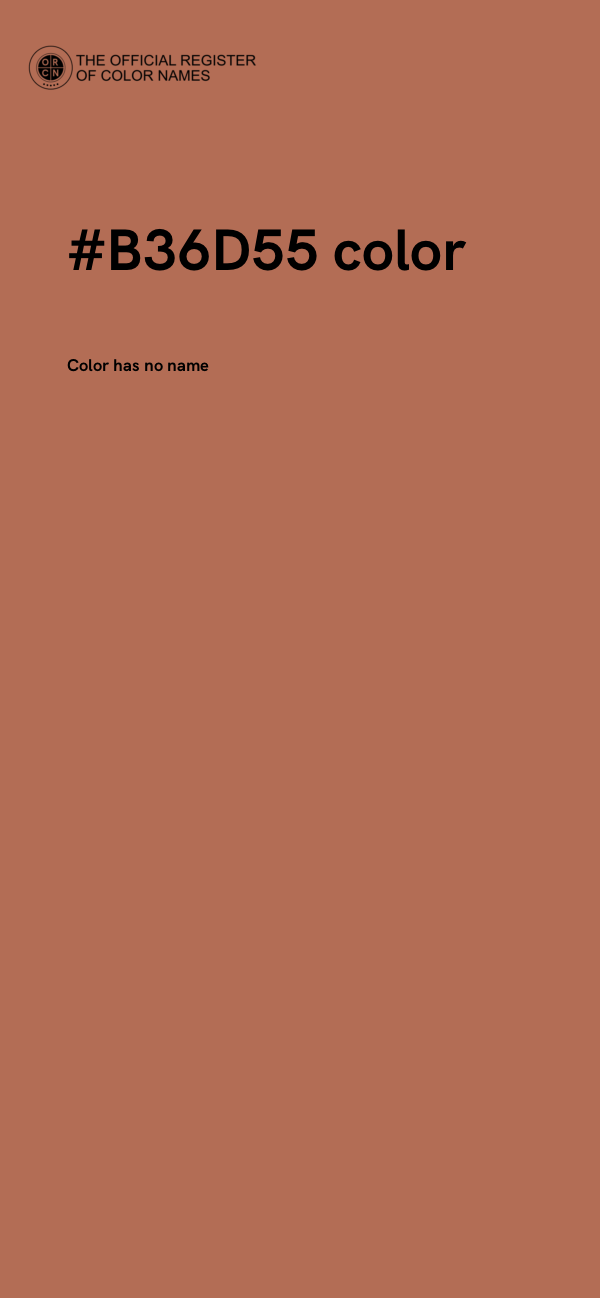 #B36D55 color image