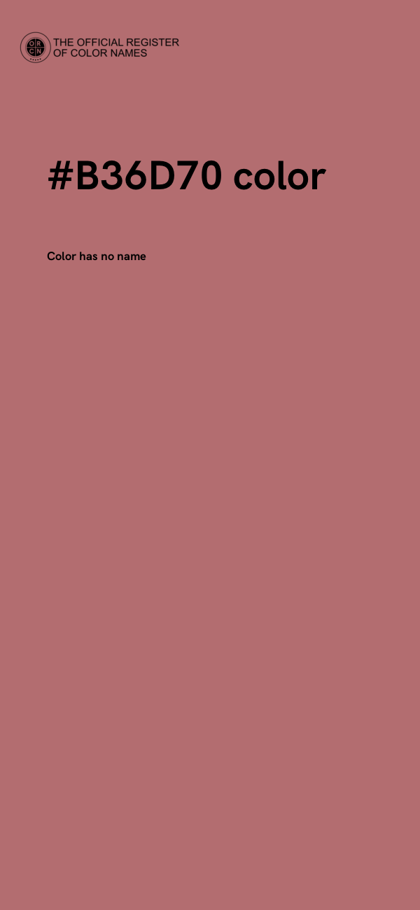 #B36D70 color image
