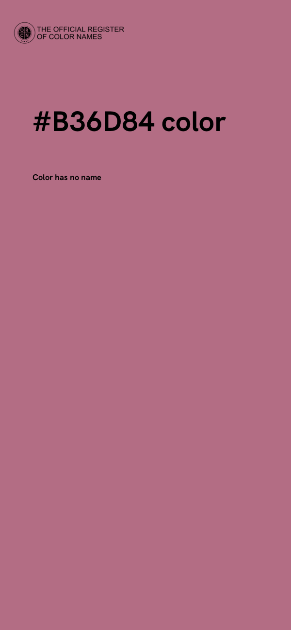 #B36D84 color image