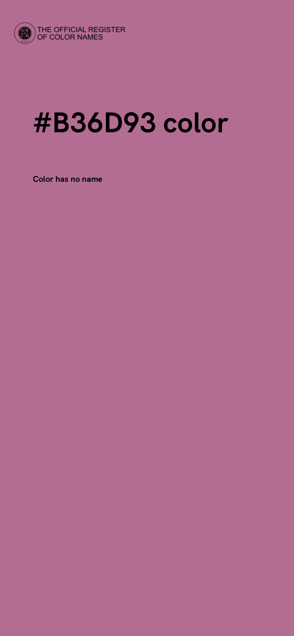 #B36D93 color image