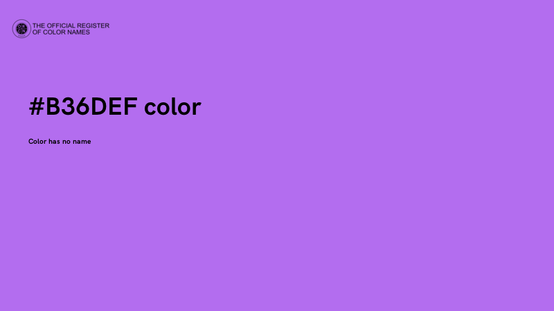 #B36DEF color image