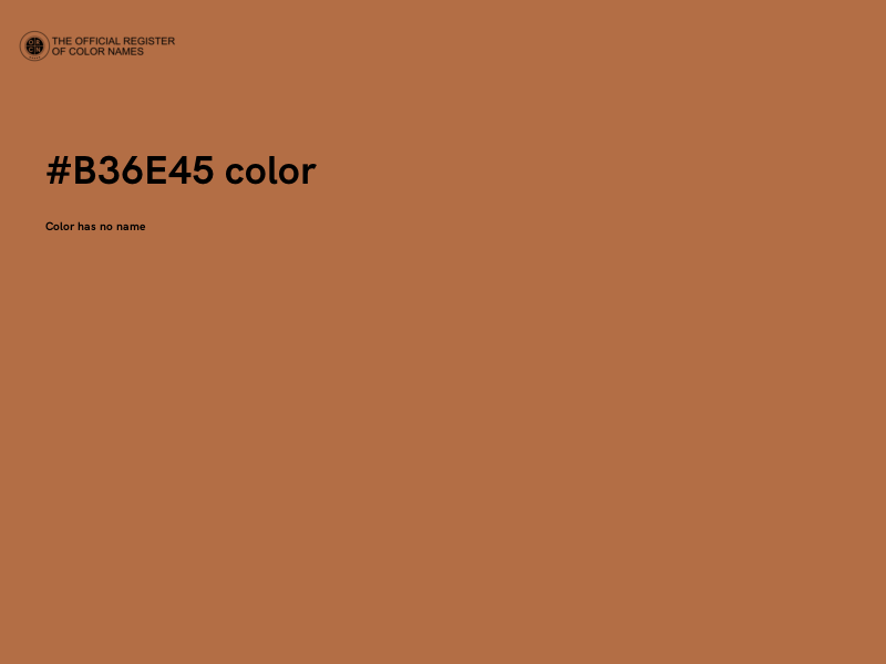 #B36E45 color image