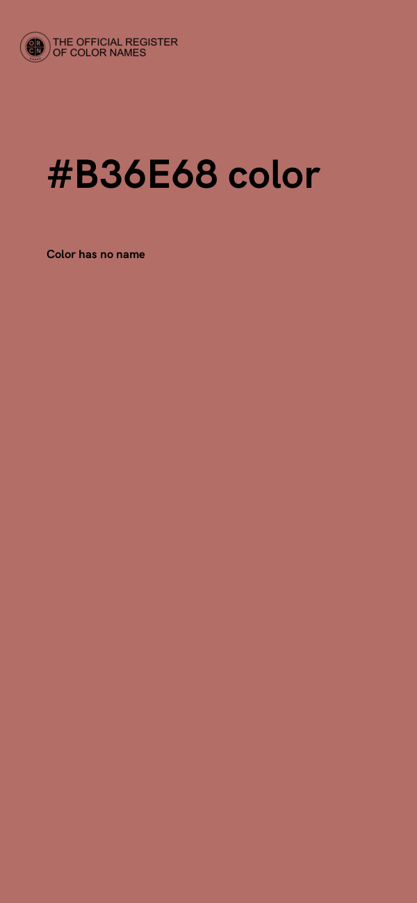 #B36E68 color image
