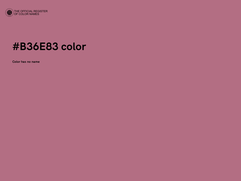 #B36E83 color image