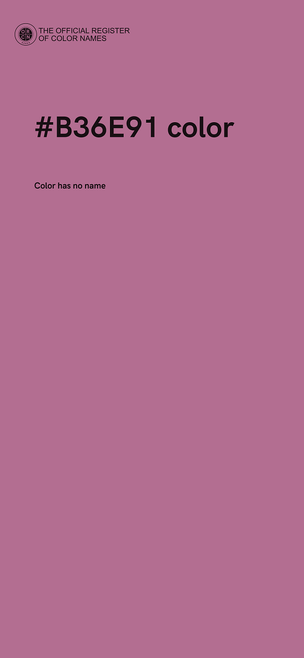 #B36E91 color image