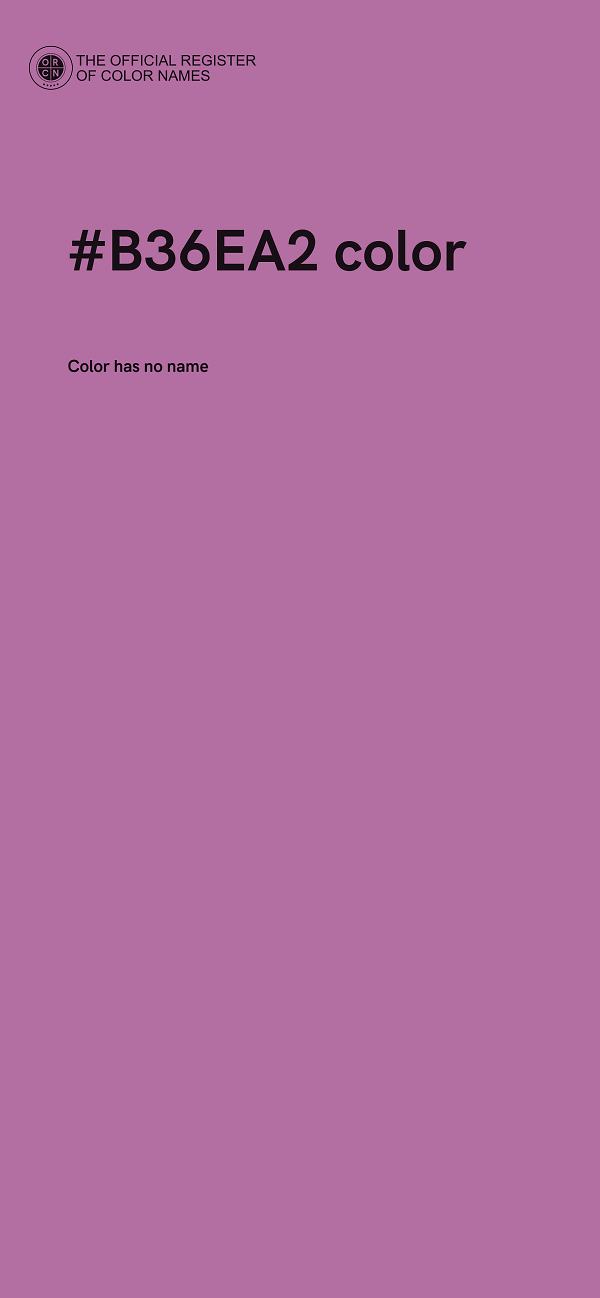#B36EA2 color image