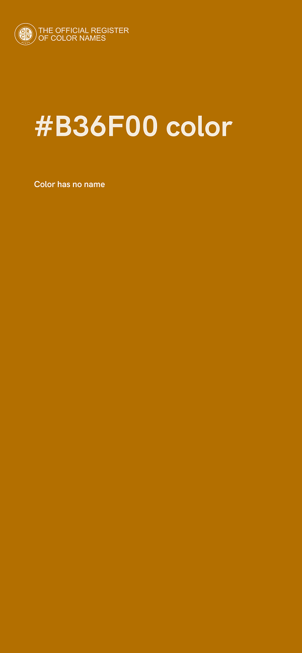 #B36F00 color image