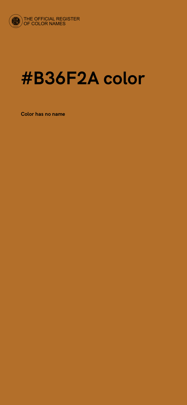#B36F2A color image