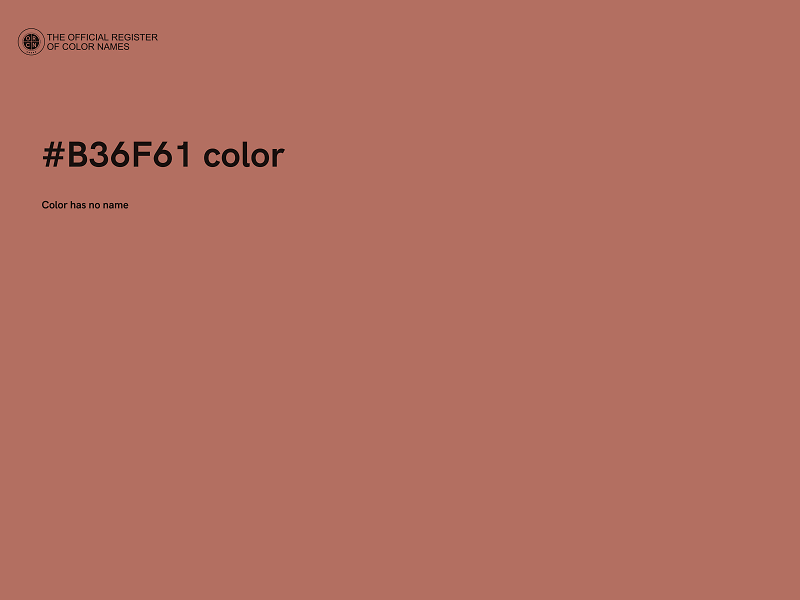 #B36F61 color image