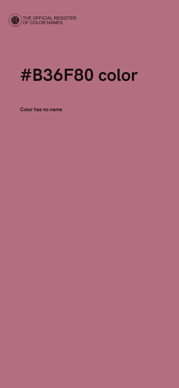 #B36F80 color image