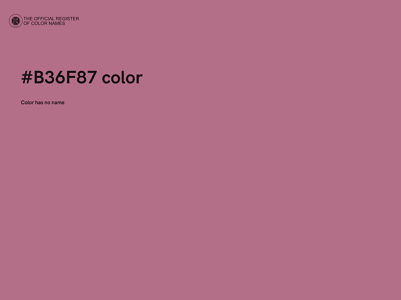 #B36F87 color image