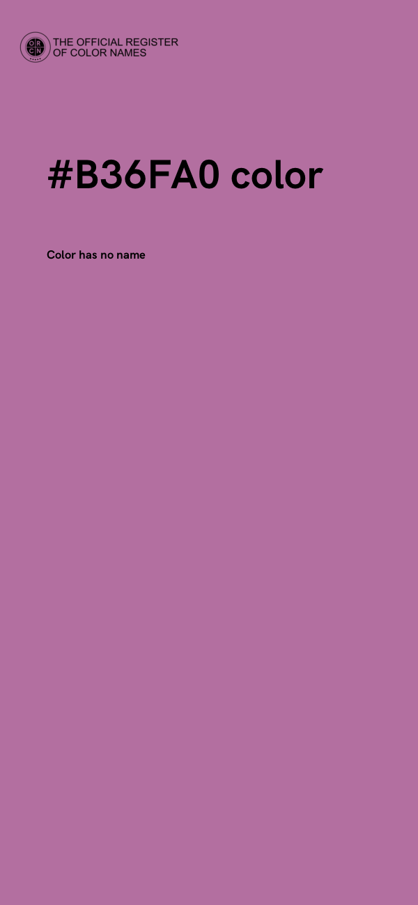 #B36FA0 color image